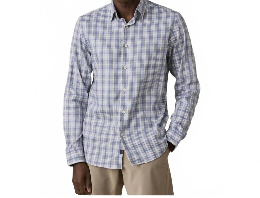NEW FAHERTY movement monterey shirt in sailor lake check